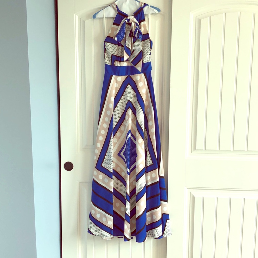 COPY - Eliza J print halter maxi dress